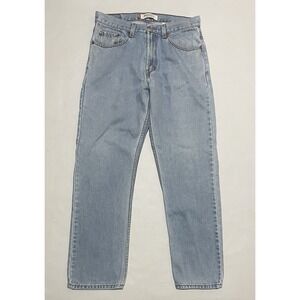 2004 Levis 505 Jeans Mens 33 X 31 Blue Light Wash Regular Fit Straight Leg Y2k